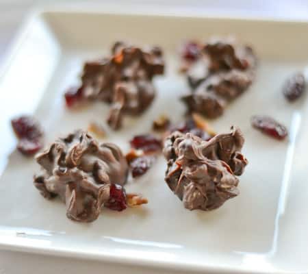 Chocolate Clusters with Fruit and Nuts