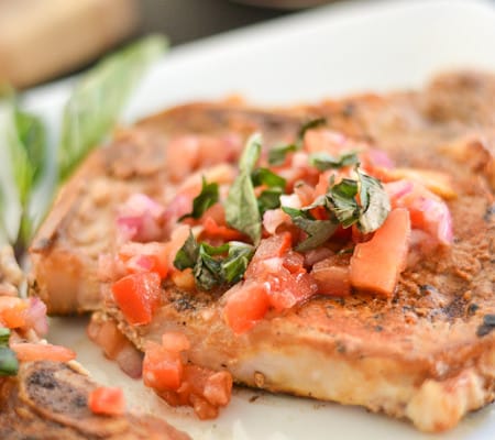 Bruschetta Style Baked Pork Chops