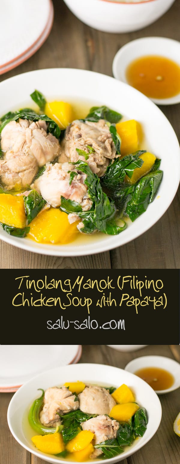 Tinolang Manok Filipino Chicken Soup with Papaya