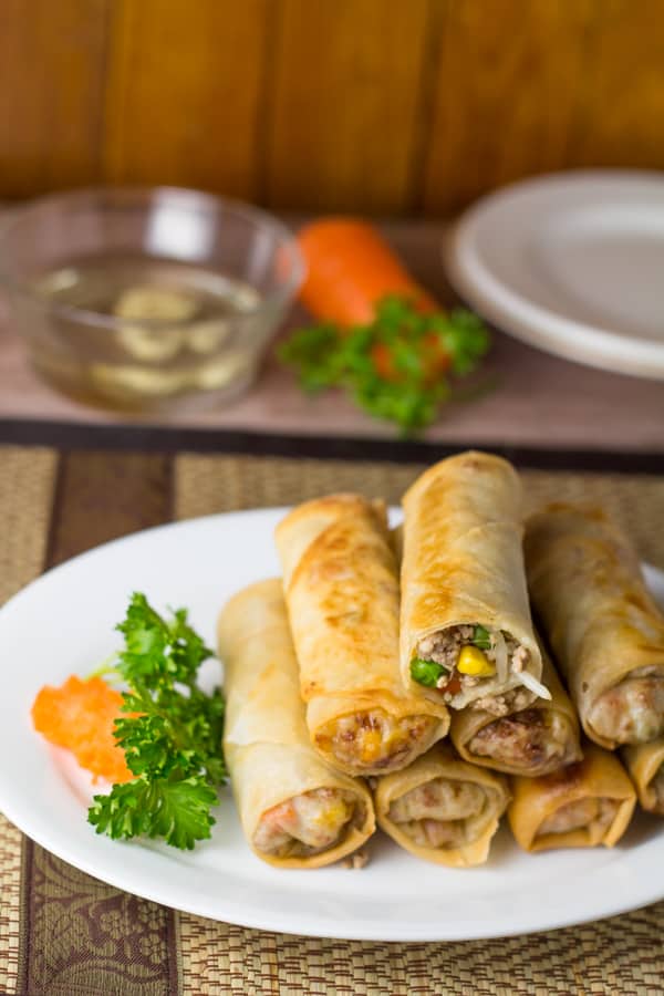 Lumpiang Prito (Pork and Vegetable Spring Roll)