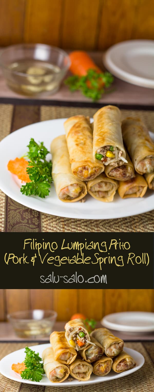 Lumpiang Prito (Pork and Vegetable Spring Roll) - Salu Salo Recipes