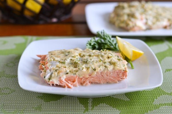 Baked Salmon With Herbed Mayo