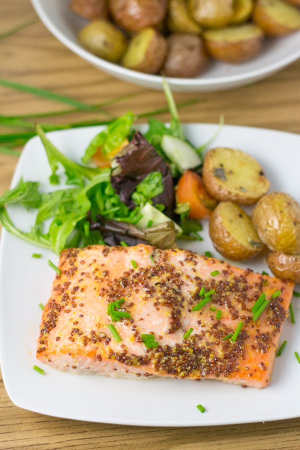 Maple Mustard Baked Salmon