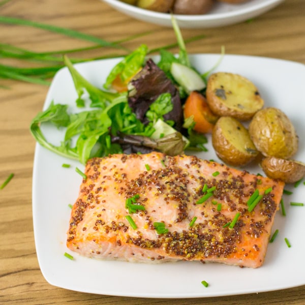 Maple Mustard Baked Salmon - Salu Salo Recipes