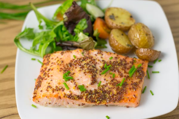 Maple Mustard Baked Salmon