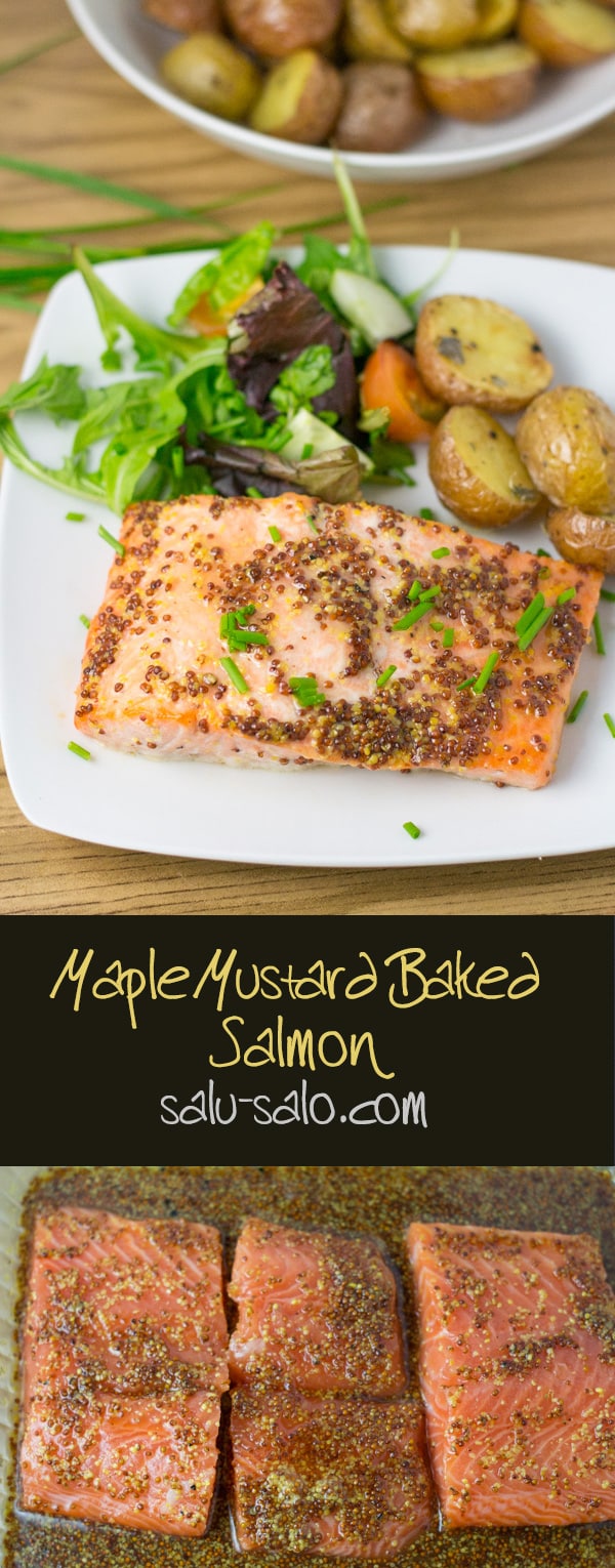 Maple Mustard Baked Salmon