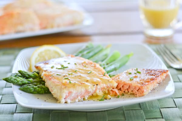 Crusted Salmon with Honey Mustard Sauce - Salu Salo Recipes