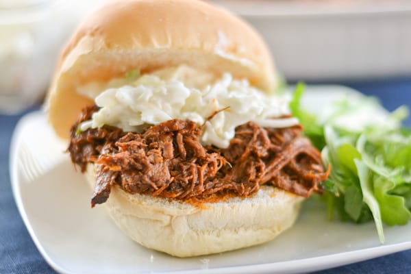 Slow Cooker Pulled Pork Sandwich