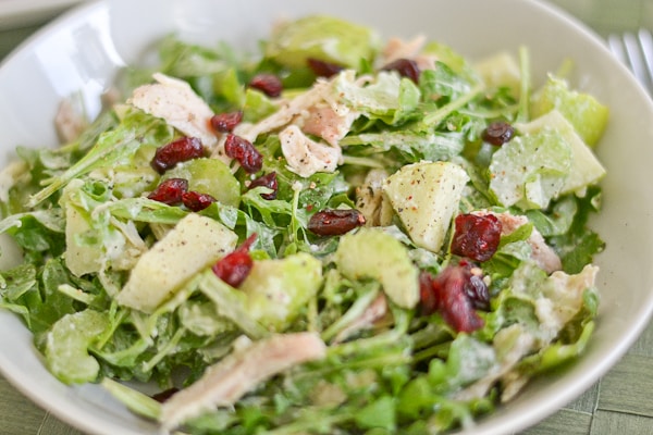 Basil-Parmesan Chicken Salad with Apples