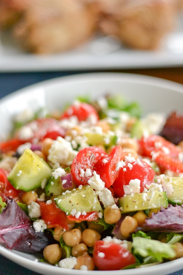 Greek Style Chickpea Salad - Salu Salo Recipes