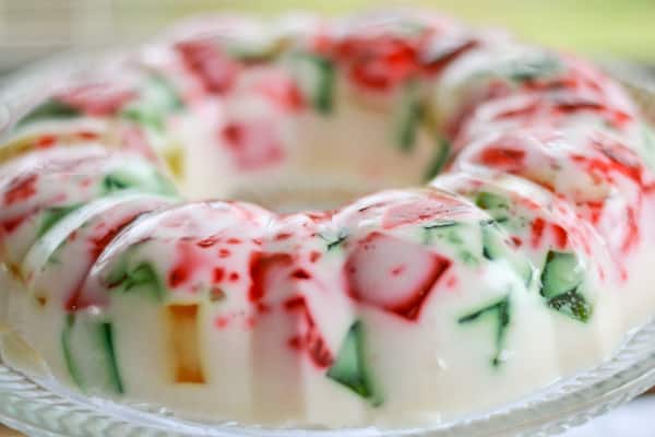 Cathedral Window Jelly Dessert