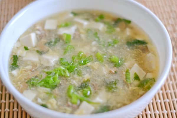 Minced Beef with Cilantro Soup