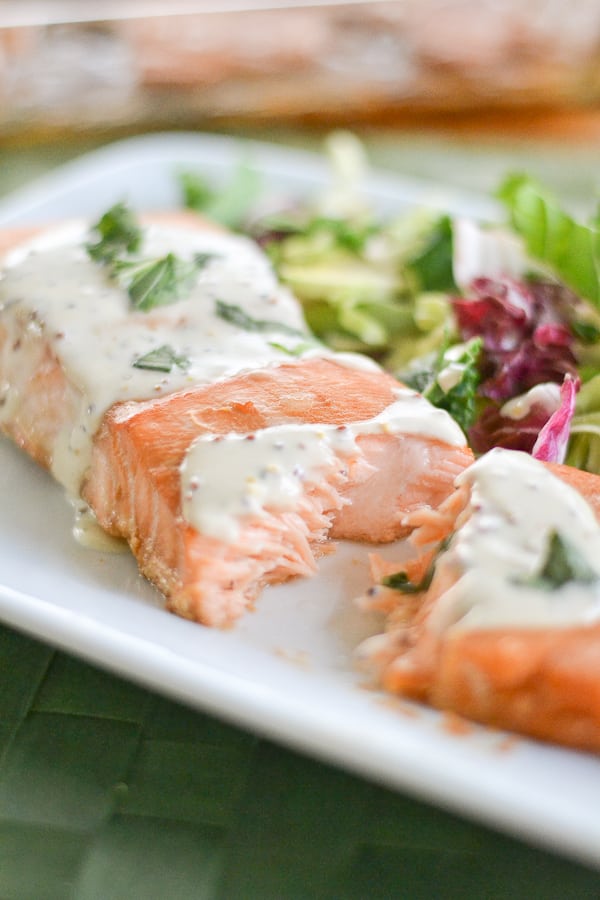 Salmon with Creole Mustard Sauce