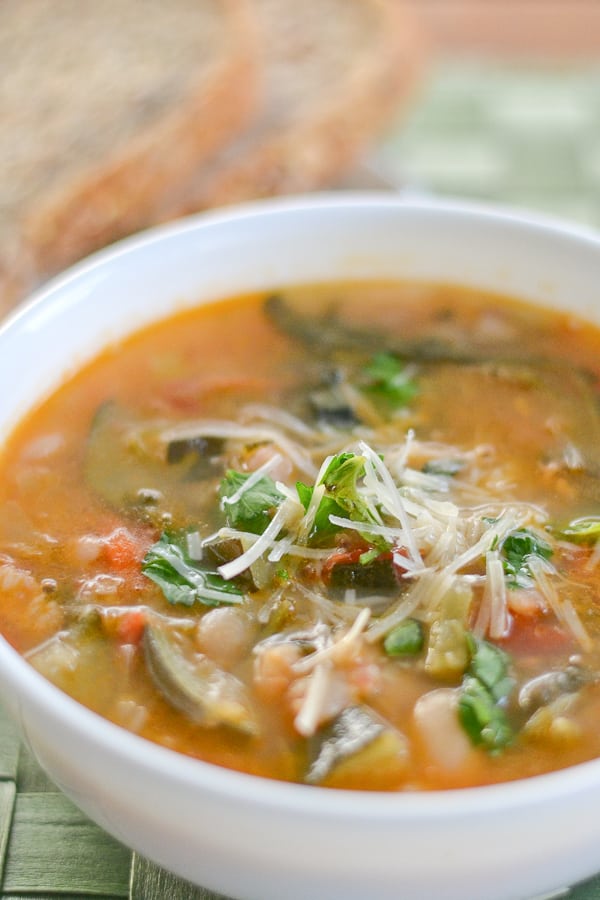 Minestrone Soup with Bacon and Kale