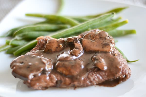 Sirloin Steak with Mushroom Sauce