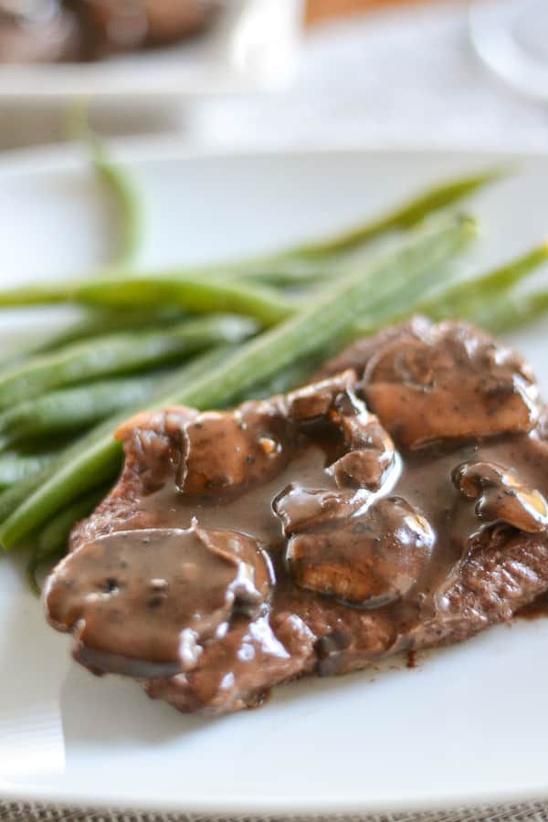 Sirloin Steak with Mushroom Sauce