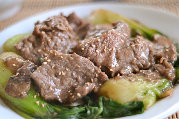 Stir Fried Beef with Shanghai Bok Choy