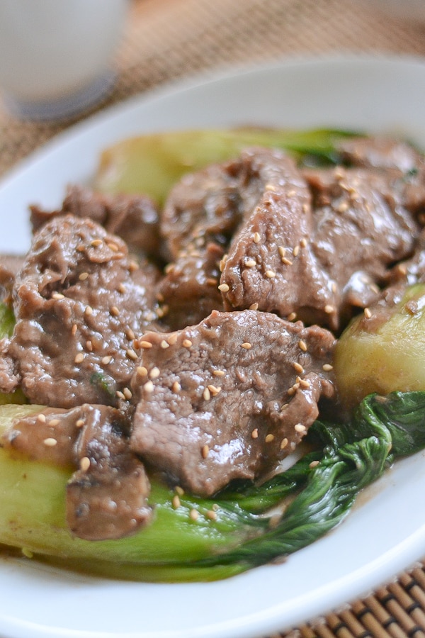 Stir Fried Beef with Shanghai Bok Choy