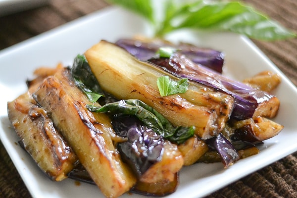 Fried Eggplant with Basil