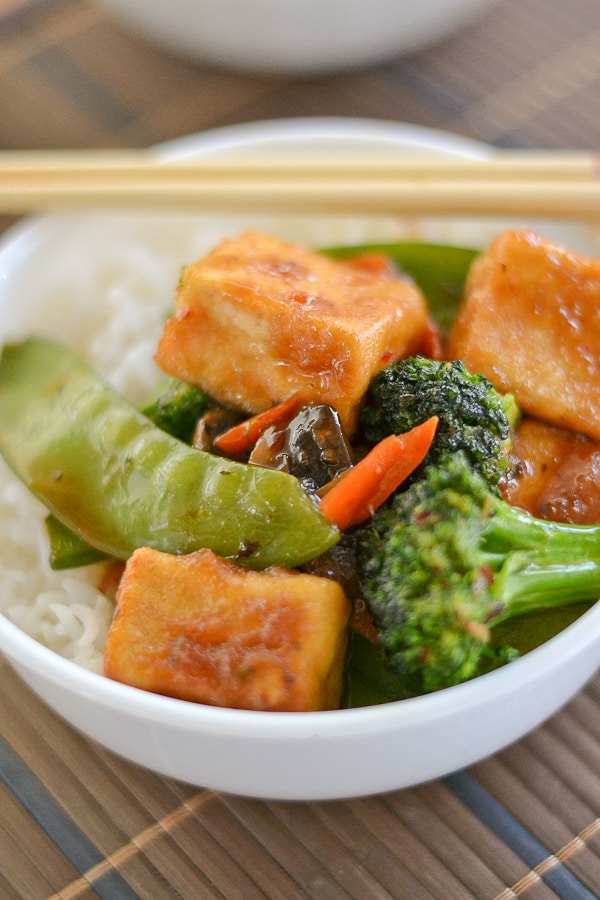 Vegetable Stir Fry with Sweet and Spicy Tofu