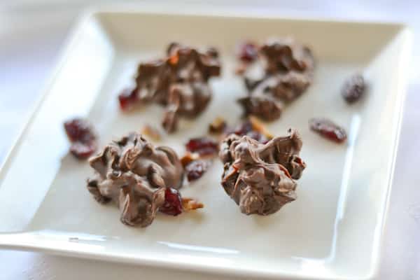 Chocolate Clusters with Fruit and Nuts