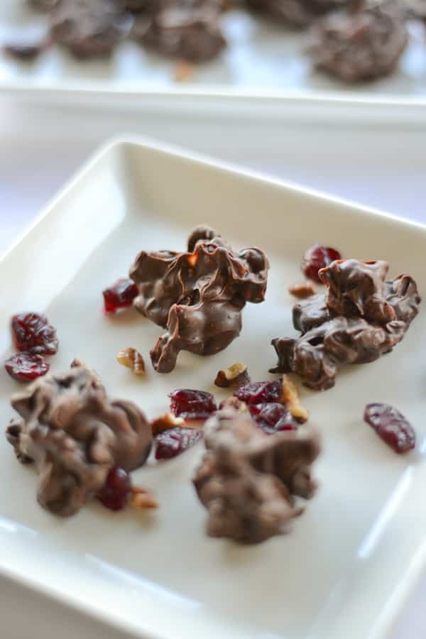 Chocolate Clusters with Fruit and Nuts