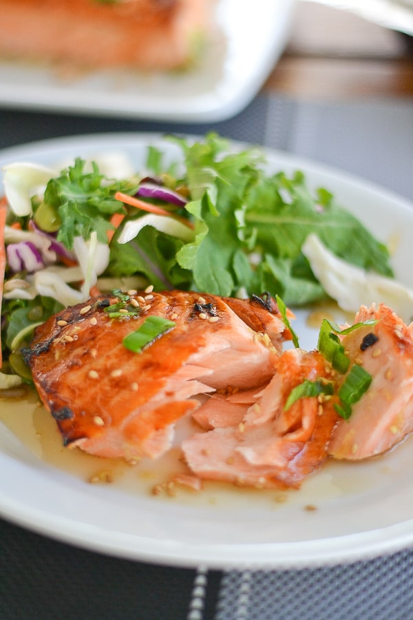 Broiled Ginger Salmon with Honey Glaze