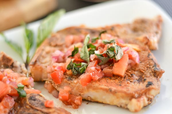 Bruschetta Style Baked Pork Chops