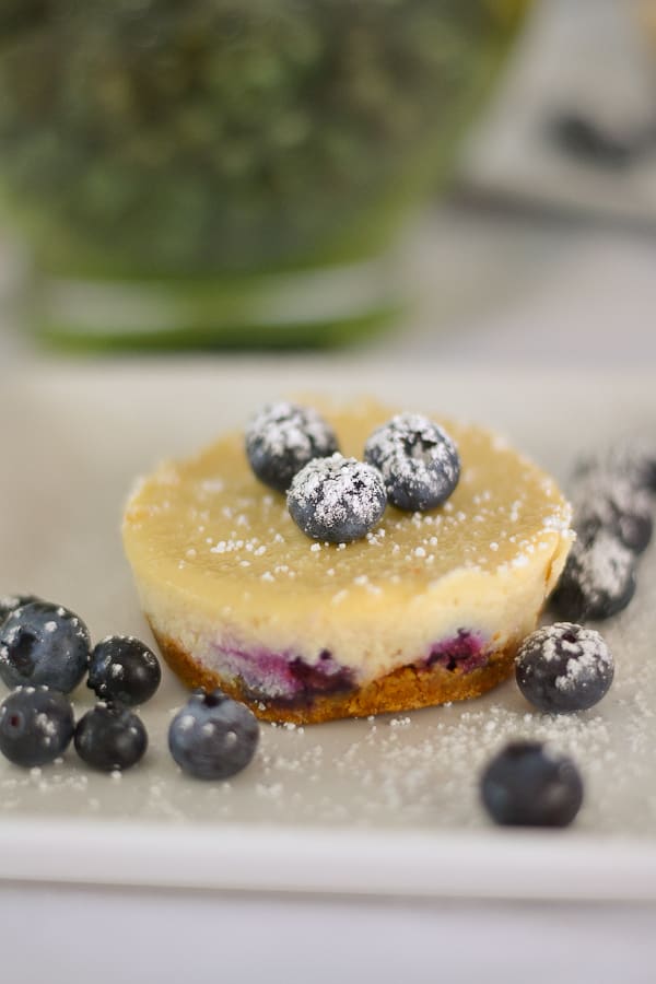 Mini Blueberry and Maple Cheesecakes