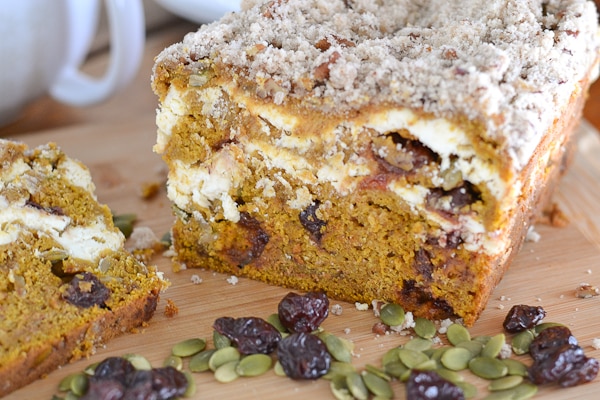 Cream Cheese Filled Pumpkin Bread