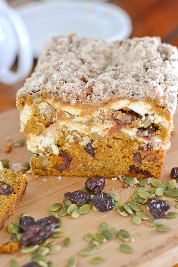 Cream Cheese Filled Pumpkin Bread