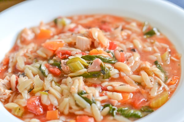 Italian Orzo Spinach Soup