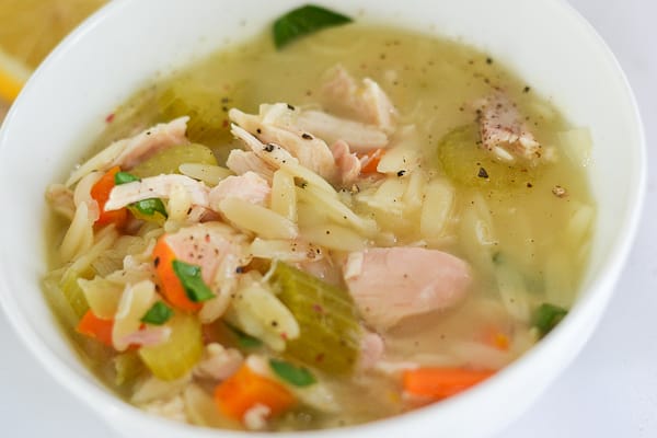 Lemon Chicken Orzo Soup