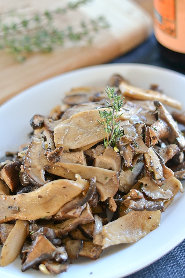 Oven Roasted Wild Mushrooms with Garlic and Thyme