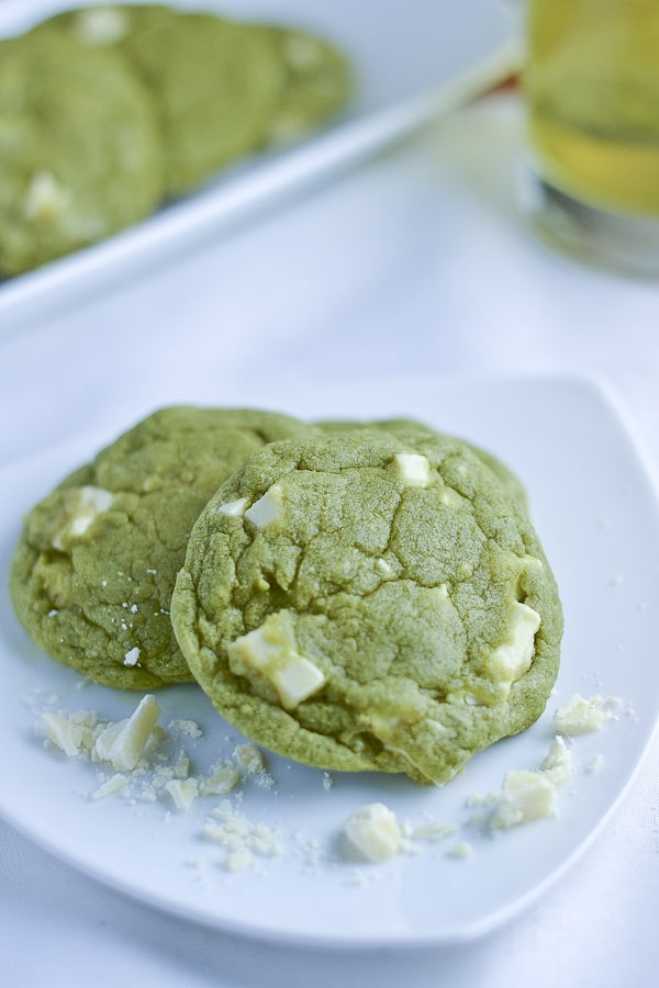 White Chocolate Green Tea Matcha Cookies