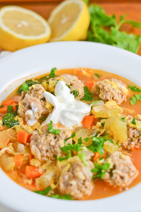 Romanian Meatball Soup