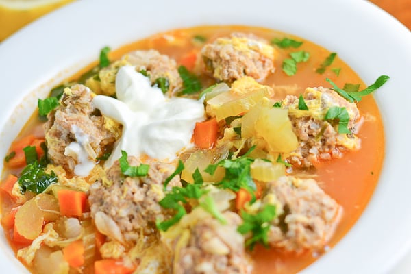 Romanian Meatball Soup