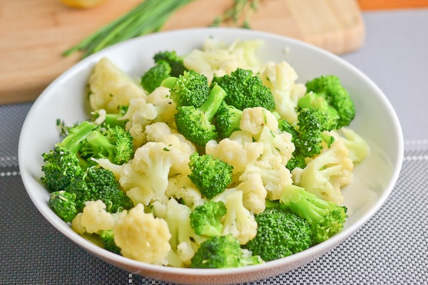 Cauliflower and Broccoli with Fresh Herb Butter