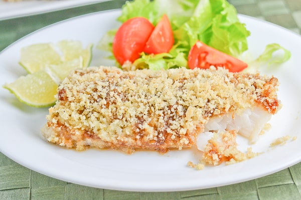 Wasabi Crusted Baked Fish Fillet