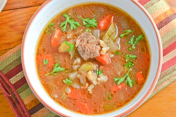 Slow Cooker Beef and Barley Soup