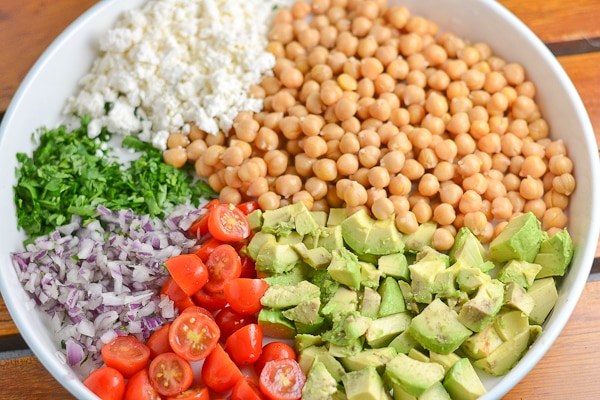 Chickpea Tomato and Avocado Salad