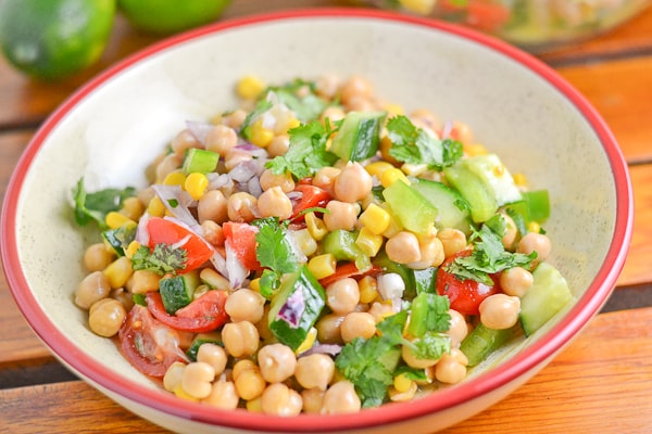 Corn and Chickpea Fiesta Salad