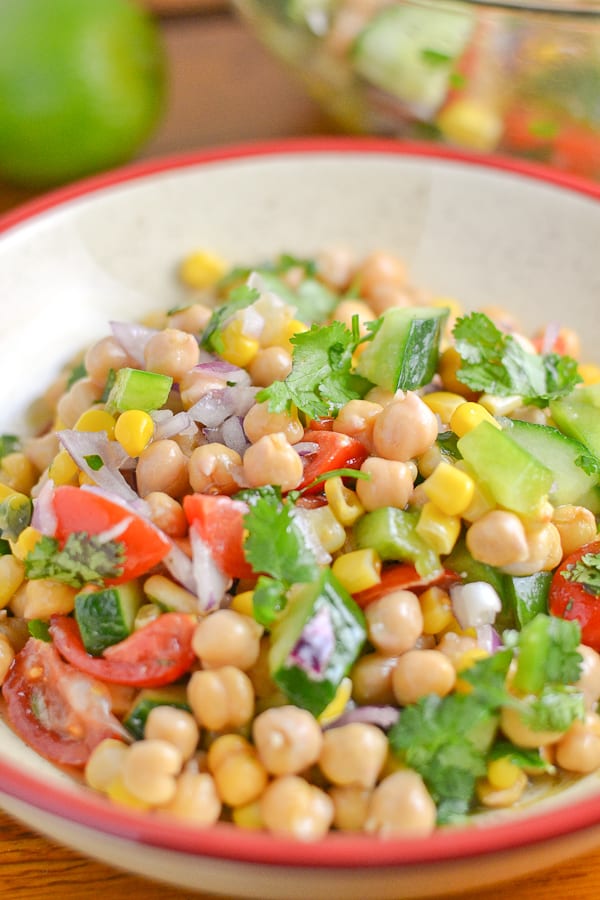 Corn and Chickpea Fiesta Salad