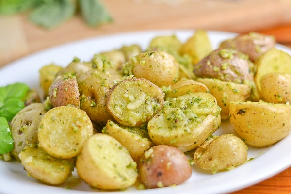 Roasted Pesto Potatoes