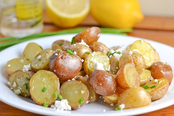 Roasted Potato with Feta and Lemon Vinaigrette