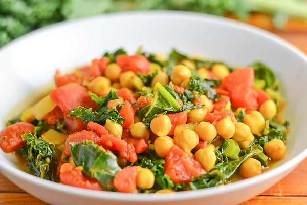 Chick Pea Curry with Kale