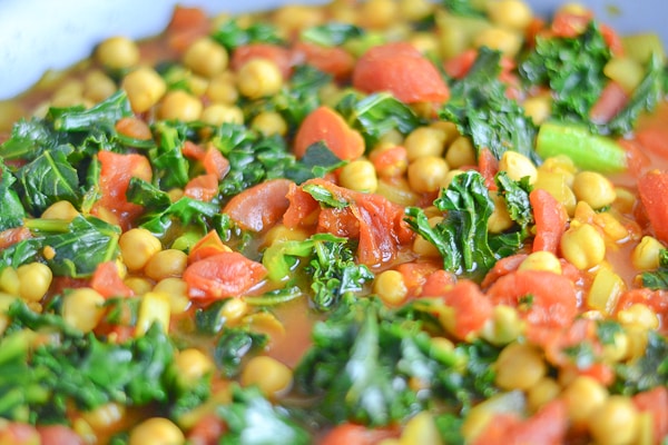 Chick Pea Curry with Kale