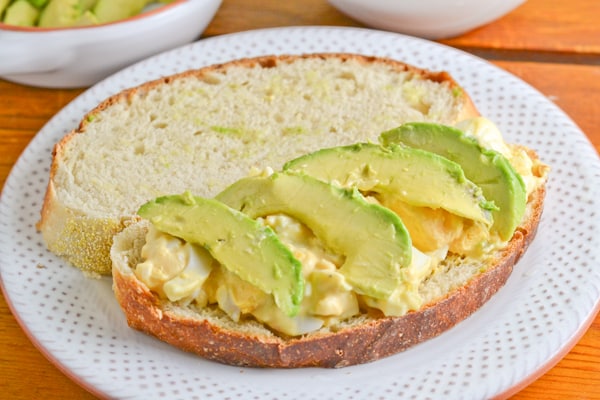 Egg Salad and Avocado Sandwich