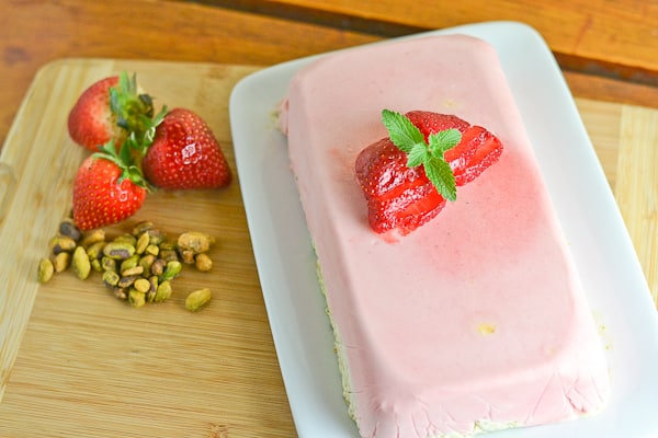 Strawberry Pistachio Semifreddo