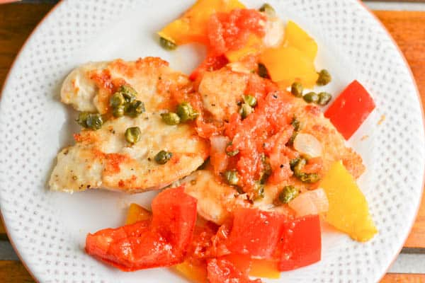 Chicken Cutlets with Bell Pepper Ragout